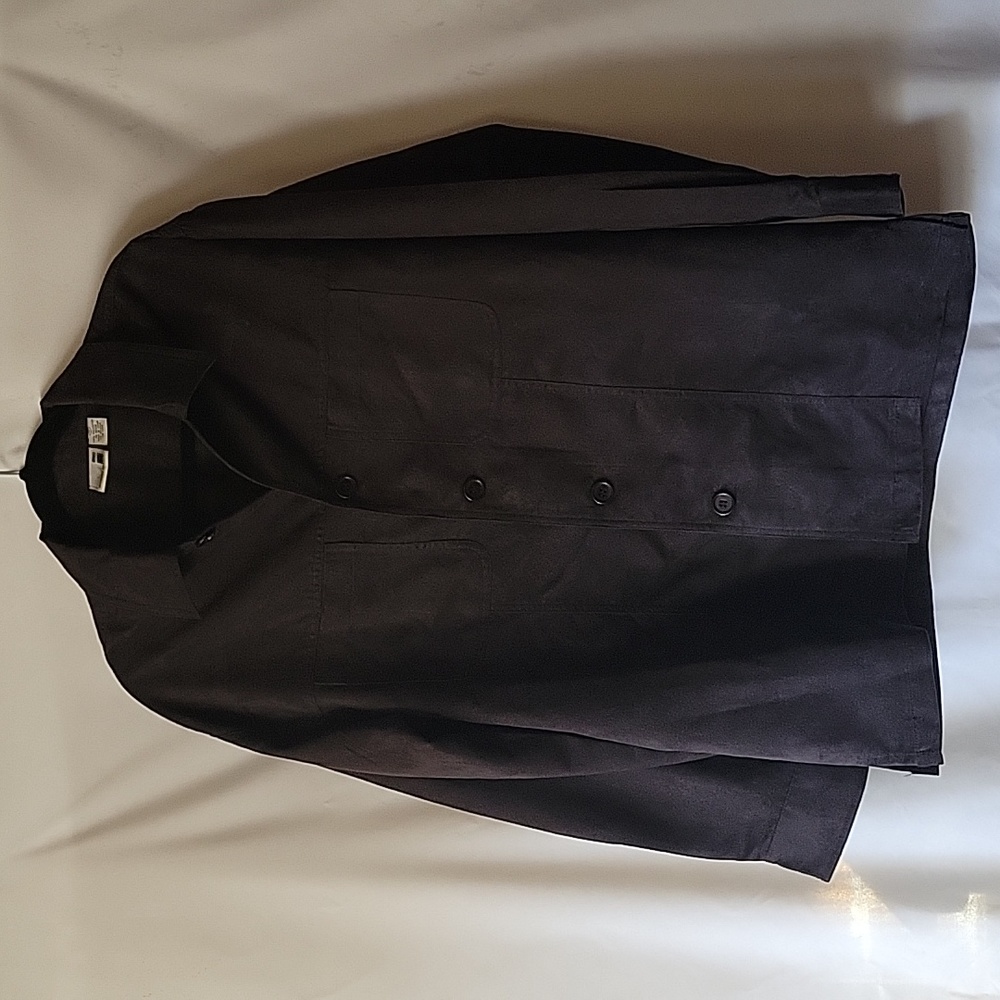 Modern Images Shacket Black Micro Suede Button Down Longsleeve